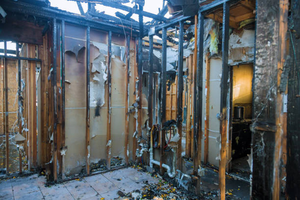 Professional Fire Damage Assessment technician working in Commercial Point, OH